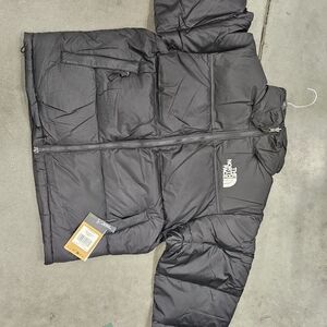 The North Face Black Down Puffer Jacket with Logo